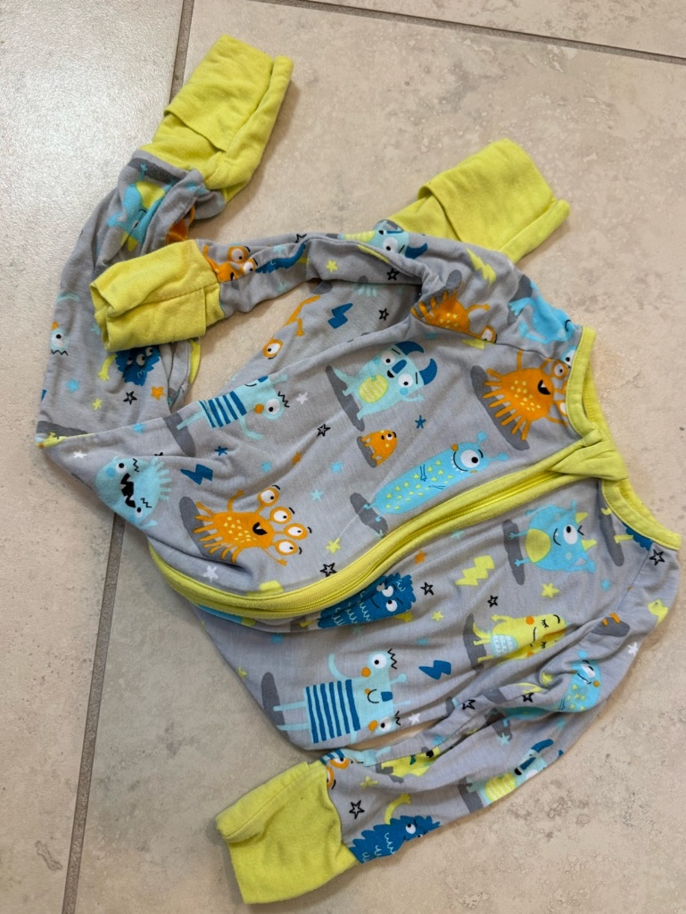 Little Sleepies 3-6 months Monster Mayhem Zippy